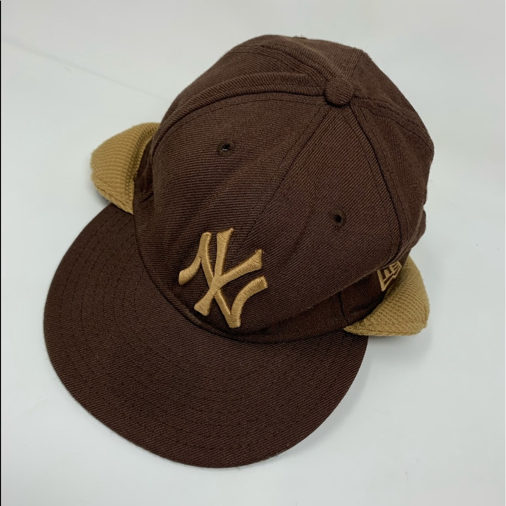 New 59FIFTY NY Yankees Brown Thermal Ear Flip-Down